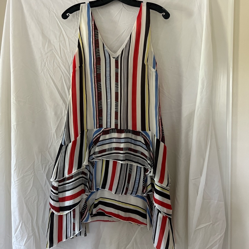 Eva Franco Size 2 Striped Ruffle Sundress